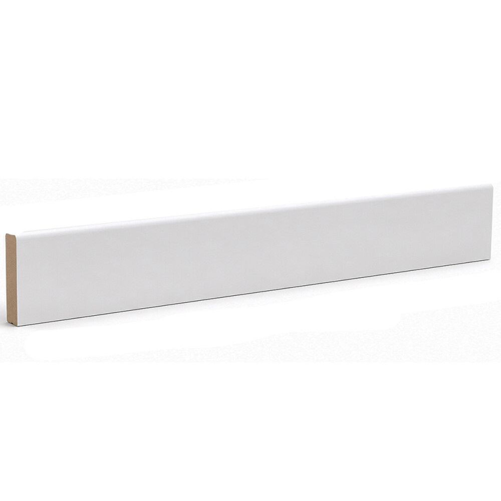 Zócalo Adhesivo Macizo 1m X 1.2cm De Espesor 8cm Altura Blanco