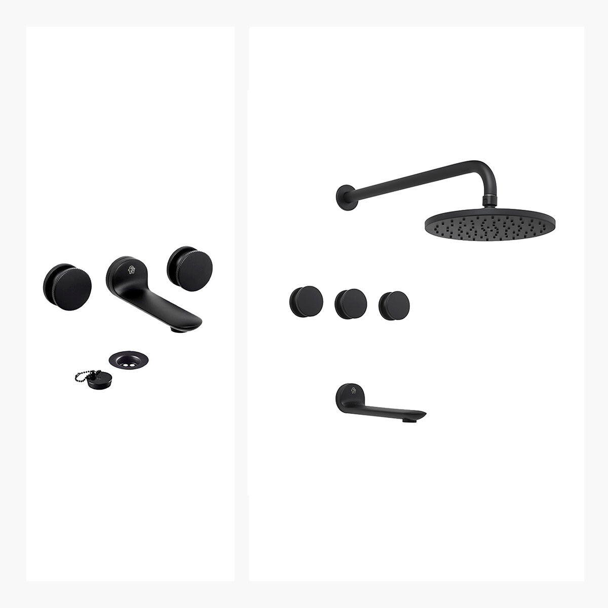 Juego De Griferia Incluye Lavatorio De Pared Y Ducha 