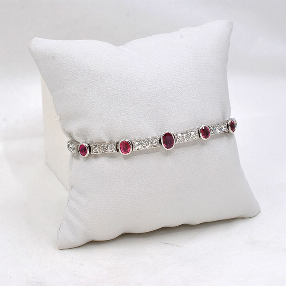 Pulsera Oro 18K, Brillantes Y Rubies Pulsera Oro 18K, Brillantes Y Rubies