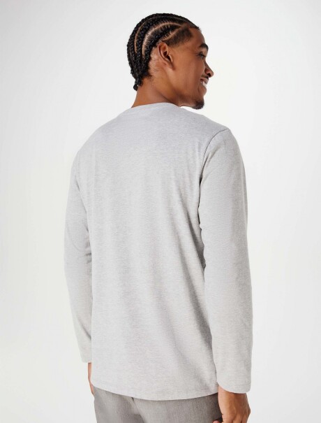 CAMISETA BÁSICA MANGA LARGA GRIS