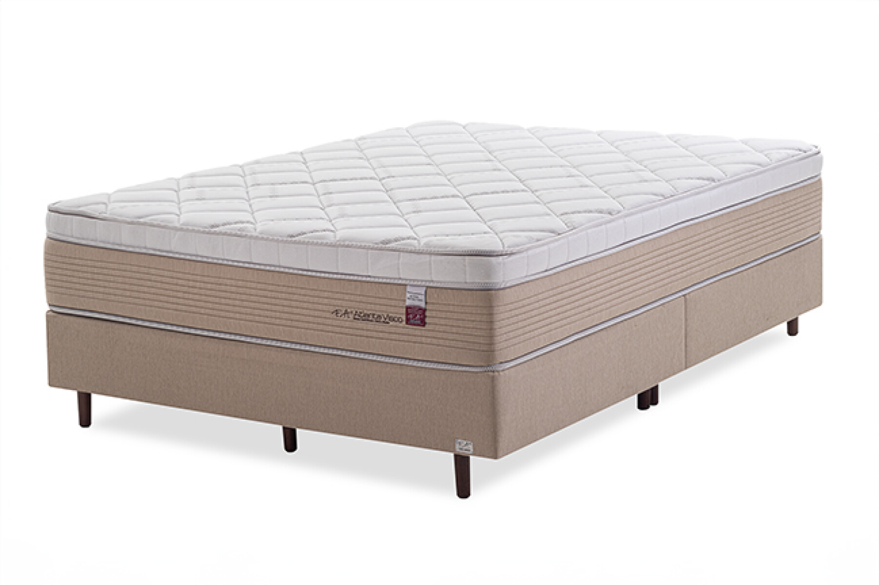 Sommier + Colchón Atlanta 2 Plazas Espuma vicoelástica + resortes individuales 138x188x30 