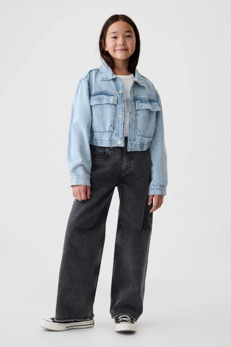 Campera Jean Niña Light Wash