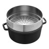 STAUB COCOTTE C/ VAPORIERA - 26 CM NEGRA STAUB COCOTTE C/ VAPORIERA - 26 CM NEGRA