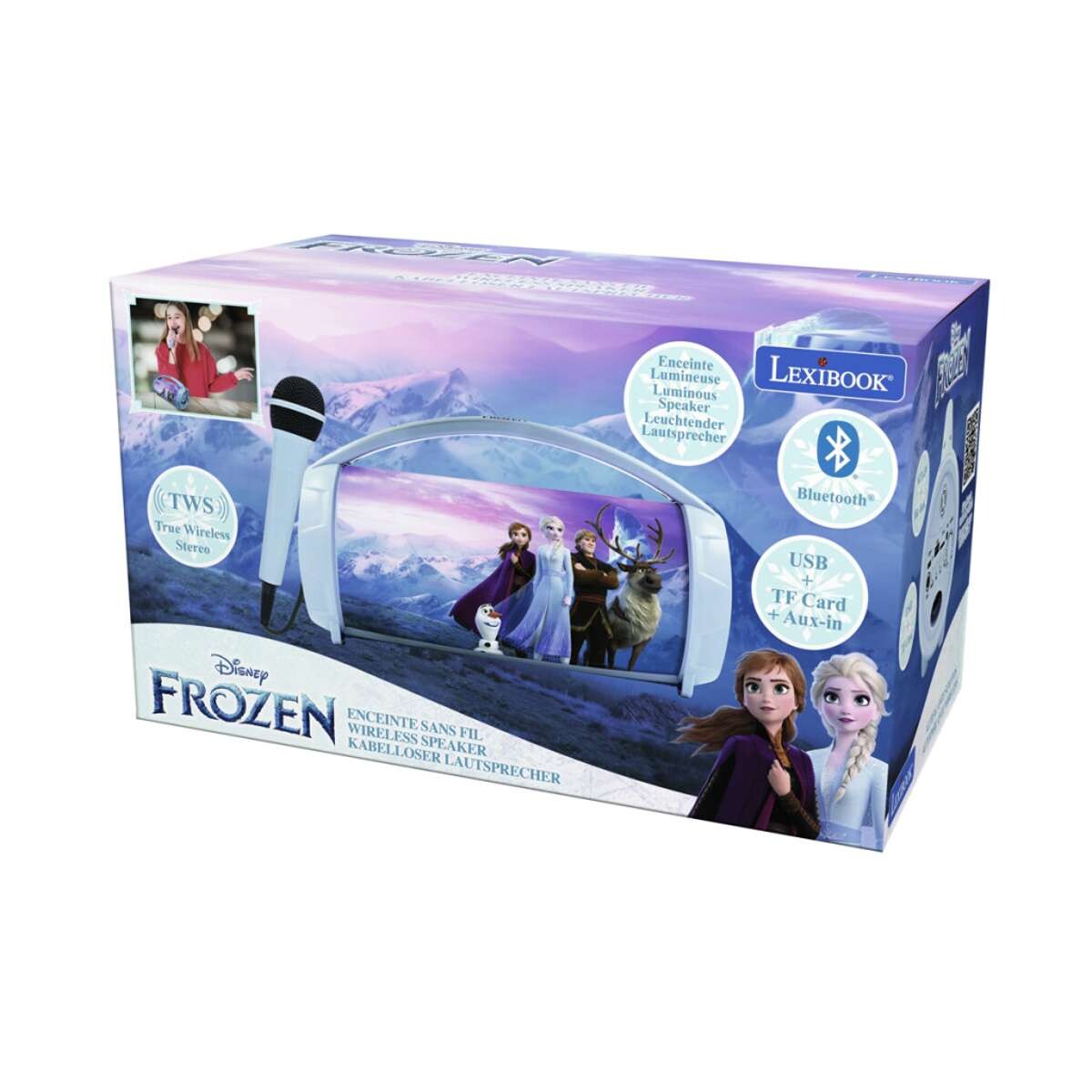 Parlante con Bluetooth, Luz y Micrófono Lexibook - Frozen 