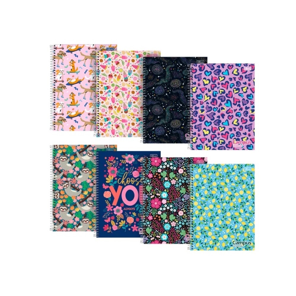 Cuadernola Fashion Tilibra Campus University Td Rayada Con Espiral 96 Hojas #CUADERNOLA FASHION TILIBRA CAMPUS UNIVERSITY TD RAYADA CON ESPIRAL 96 HOJAS