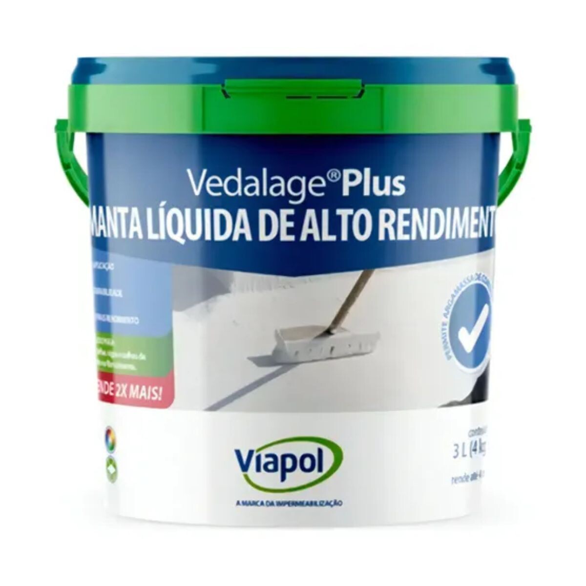 MEMBRANA VEDALAGE PLUS BLANCO 4KG VIAPOL Membrana Vedalage Plus Blanco 4kg Viapol