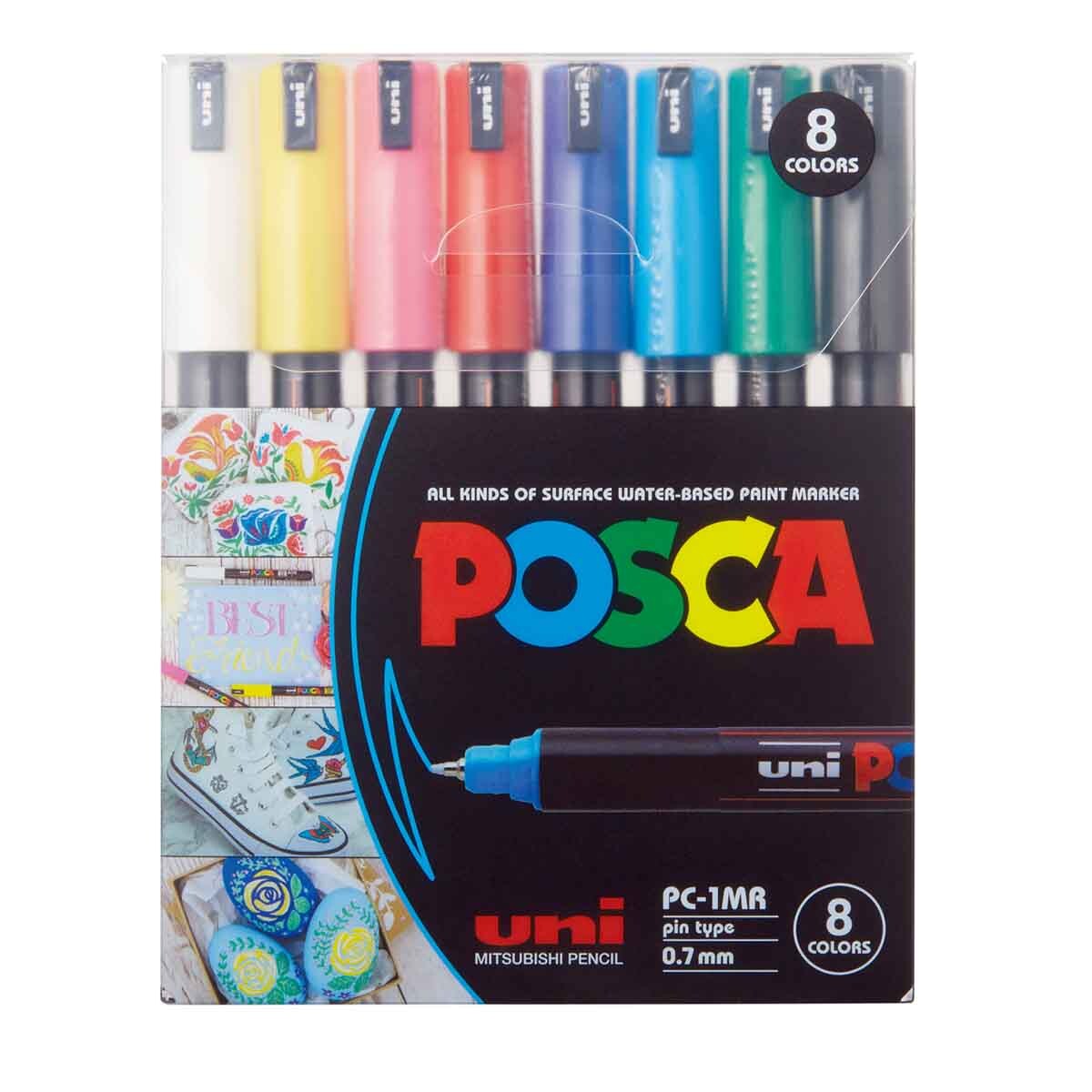 SET PINCEL MARCADOR UNI POCSA 0.7 MR 8 UNIDADES COLORES 