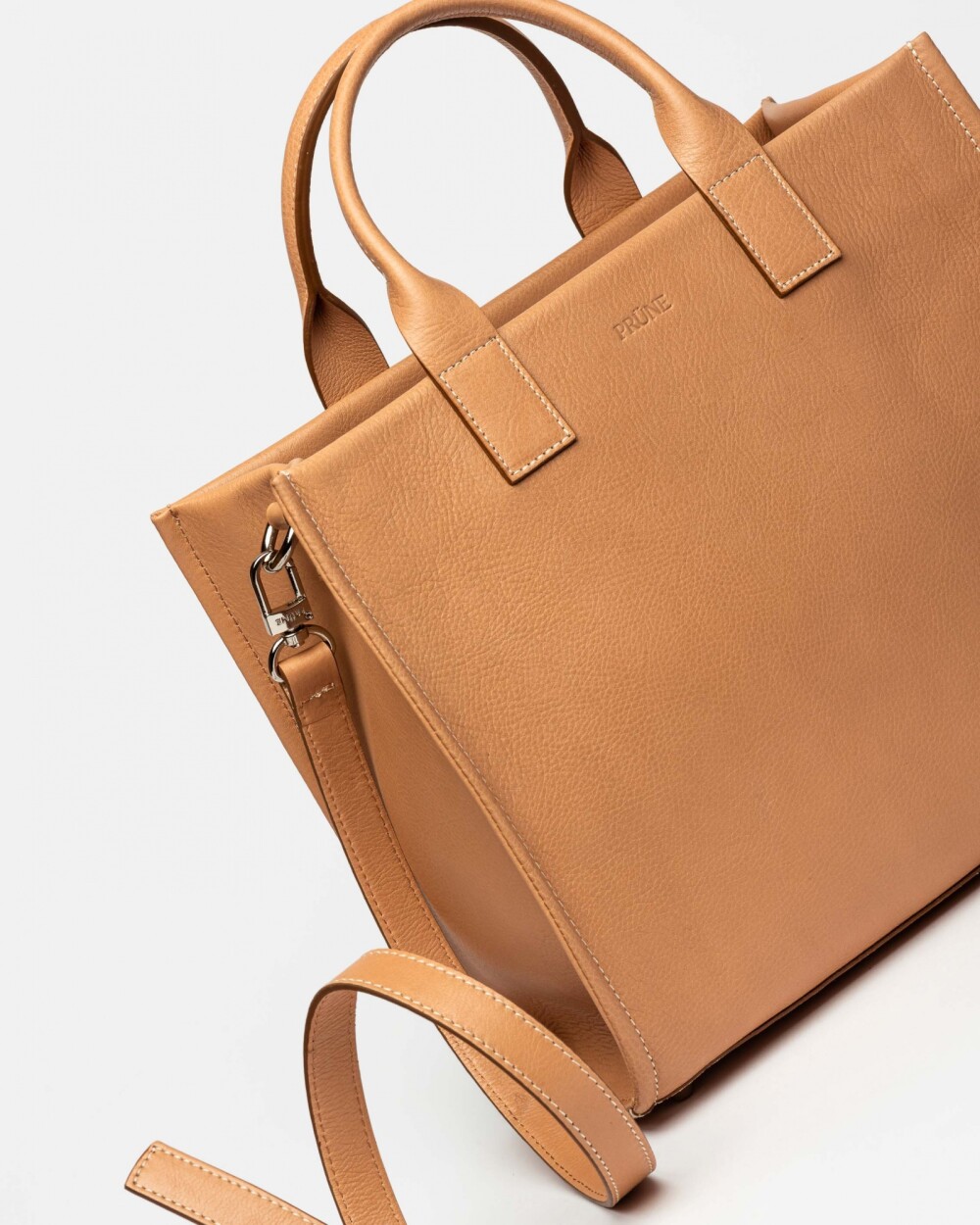 Cartera de mano Capri en cuero vegetal liso Vaqueta