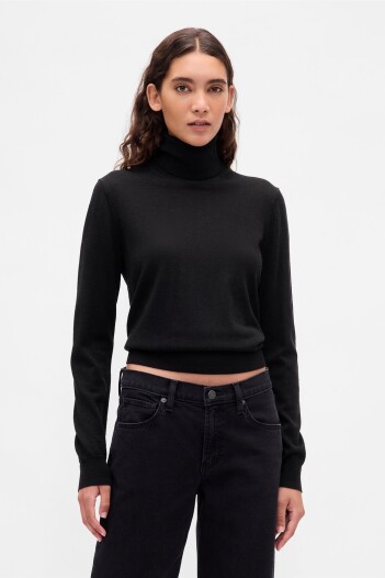 Buzo Polera Merino Mujer Black