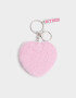 Espejos Con Charm Llavero Con Espejo En Forma De Corazón Peludito Y Charm Tmb - Sin Color Sin Color