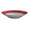 PLATO HONDO CON DISEÑO DE LUNARES ROJO PLATO HONDO CON DISEÑO DE LUNARES ROJO