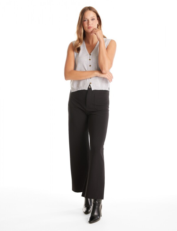 Pantalon Wide Leg NEGRO