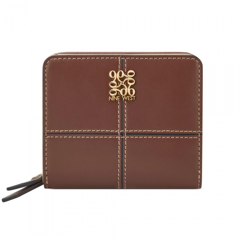 Small Leather Goods Paxtin Zip Around Mahogany