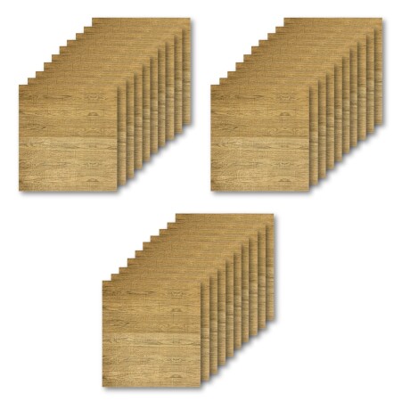 30 Placas Revestimiento Pared Autoadhesiva 70x77cm Promo X30 Madera Marrón