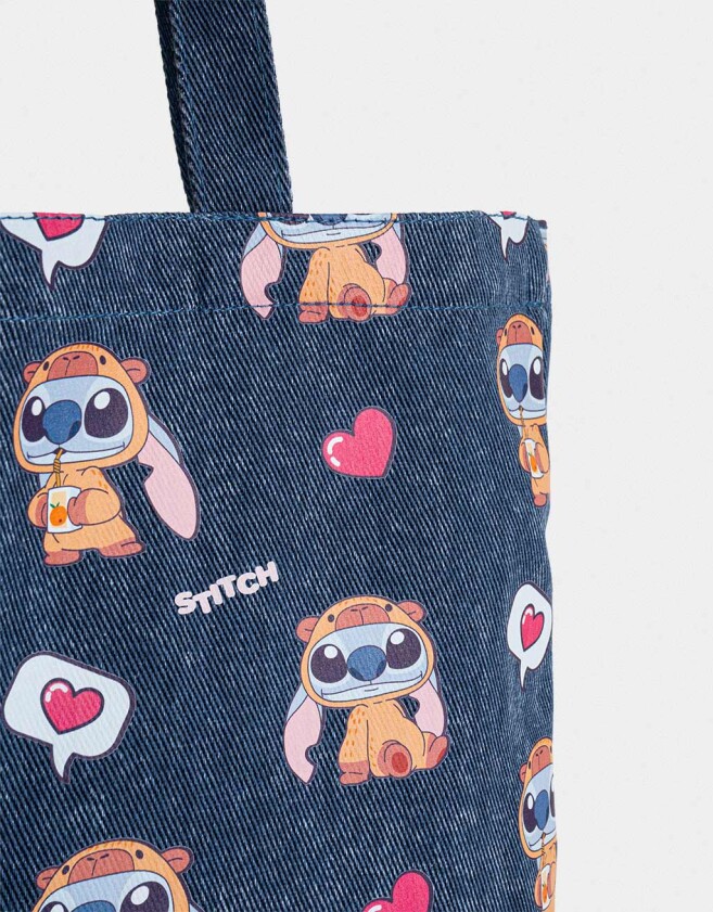 Bolsas reutilizables Tote Bag "stitch Capybara" - Azul Medio