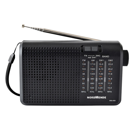 Radio Portátil AM FM c/ Batería Recargable Nordmende NRD-R50 Negro