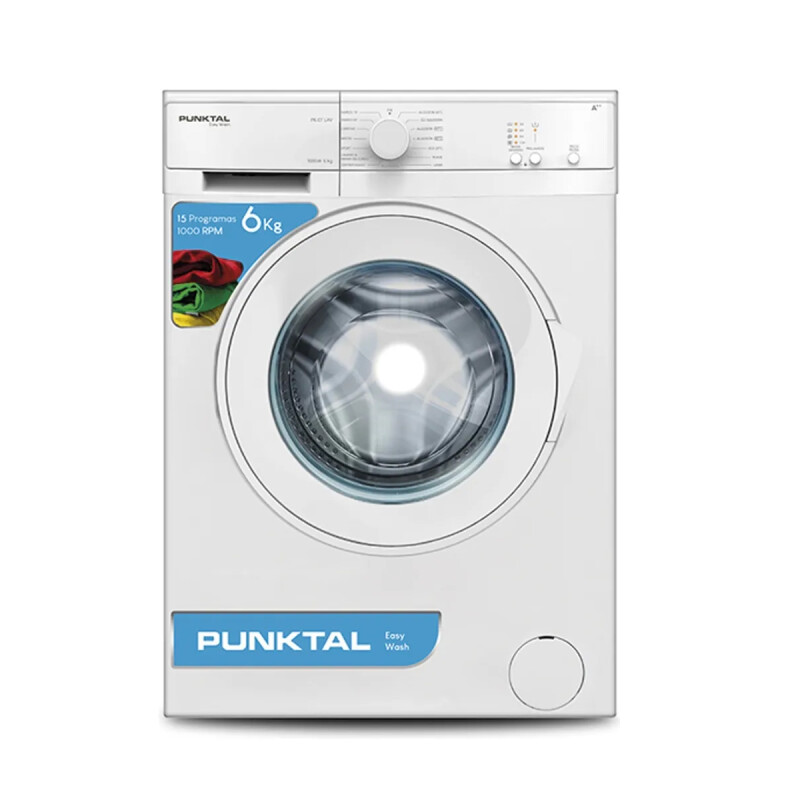 Lavarropa Punktal 6kg Pk07 Lav 15 Programas C/frontal Albion Color Blanco Lavarropa Punktal 6kg Pk07 Lav 15 Programas C/frontal Albion Color Blanco
