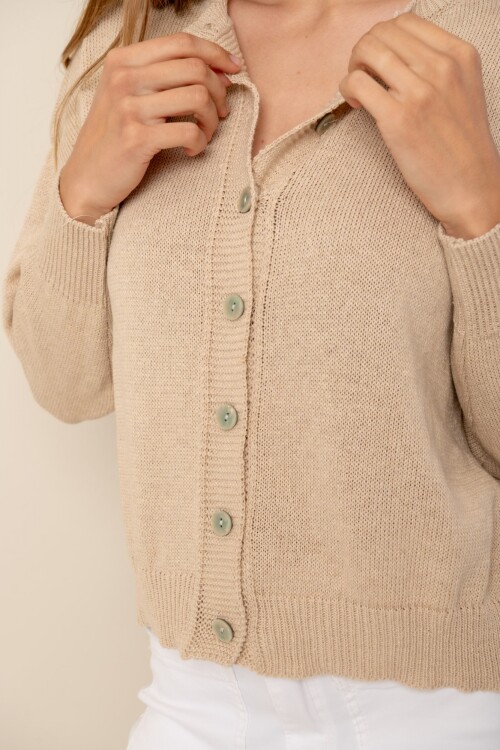 Cárdigan dama Beige