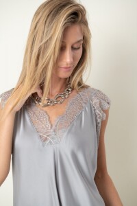 BLUSA AMMOLITA Gris claro