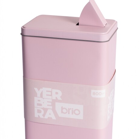 Yerbera brio 800grs Metalizada Con Dosificador Rosa