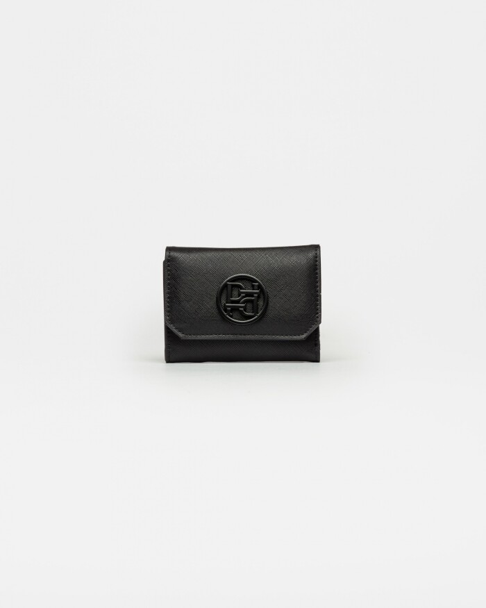 Billetera P&P en efecto cuero Negro