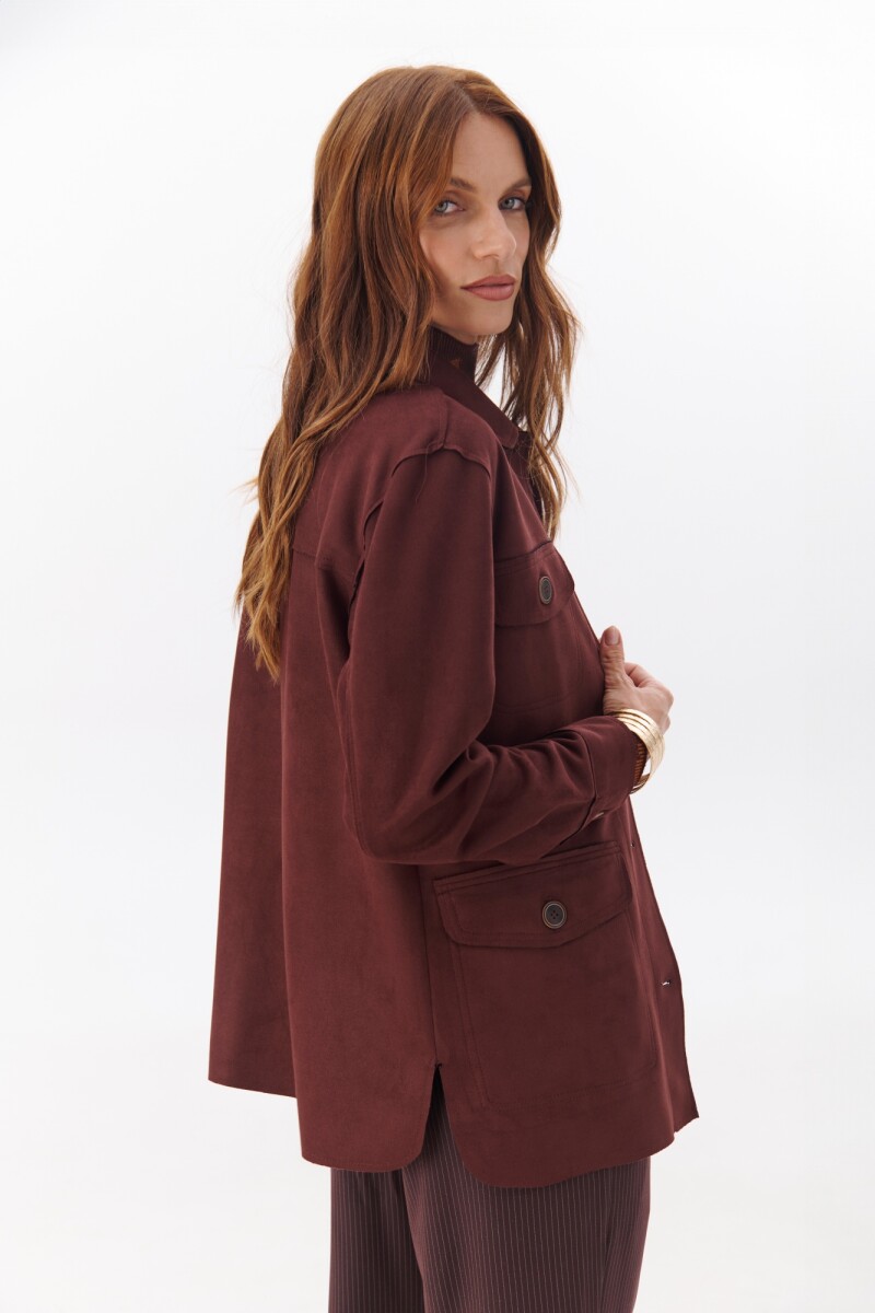 CHAQUETA FOUR SUEDE BURDEOS