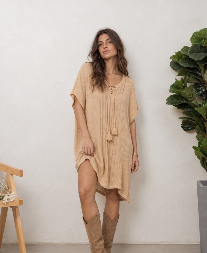 Poncho Clara beige
