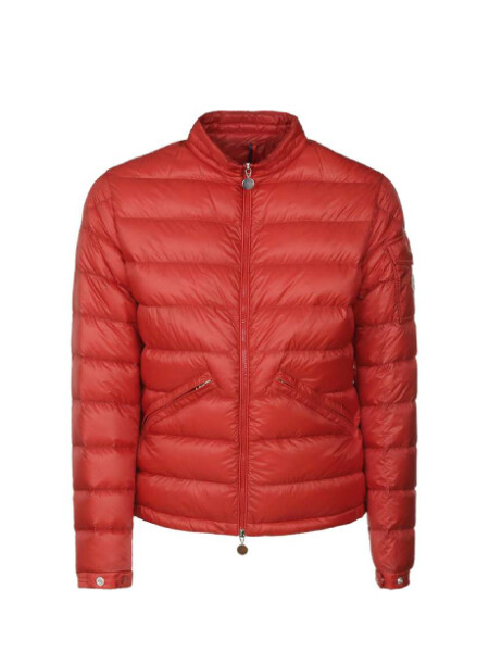 Moncler -Campera de corte clásico rellena de plumas, con bolsillos, Agay Rojo