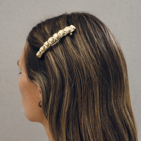 EUGENIE BROCHE TRENZADO DORADO 8CM EUGENIE BROCHE TRENZADO DORADO 8CM