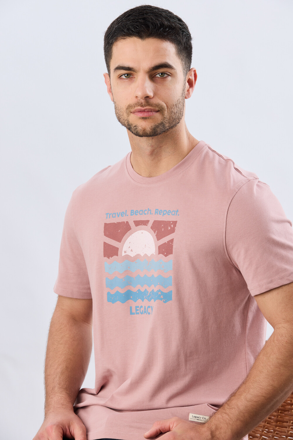 REMERA ESTAMPADA DE ALGODÓN Rosa