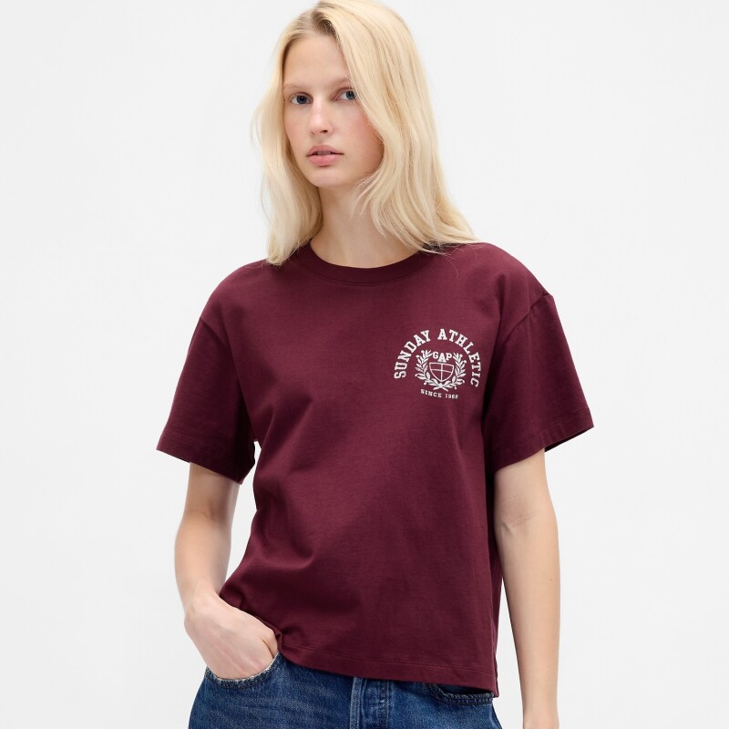 GRAPHICS - SS EDITOR TEE SUNDAY ATHLETIC TUSCAN RED