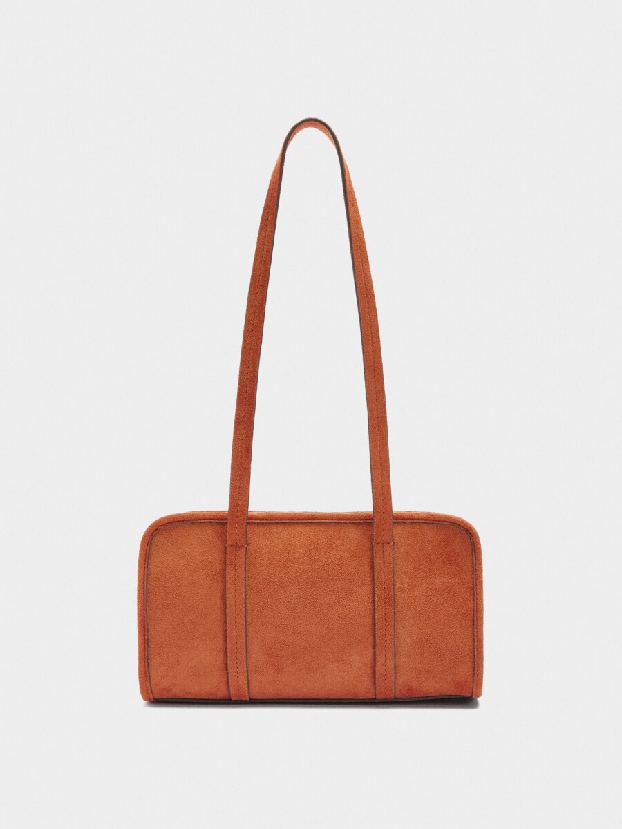Bolso Bowling Efecto Piel naranja