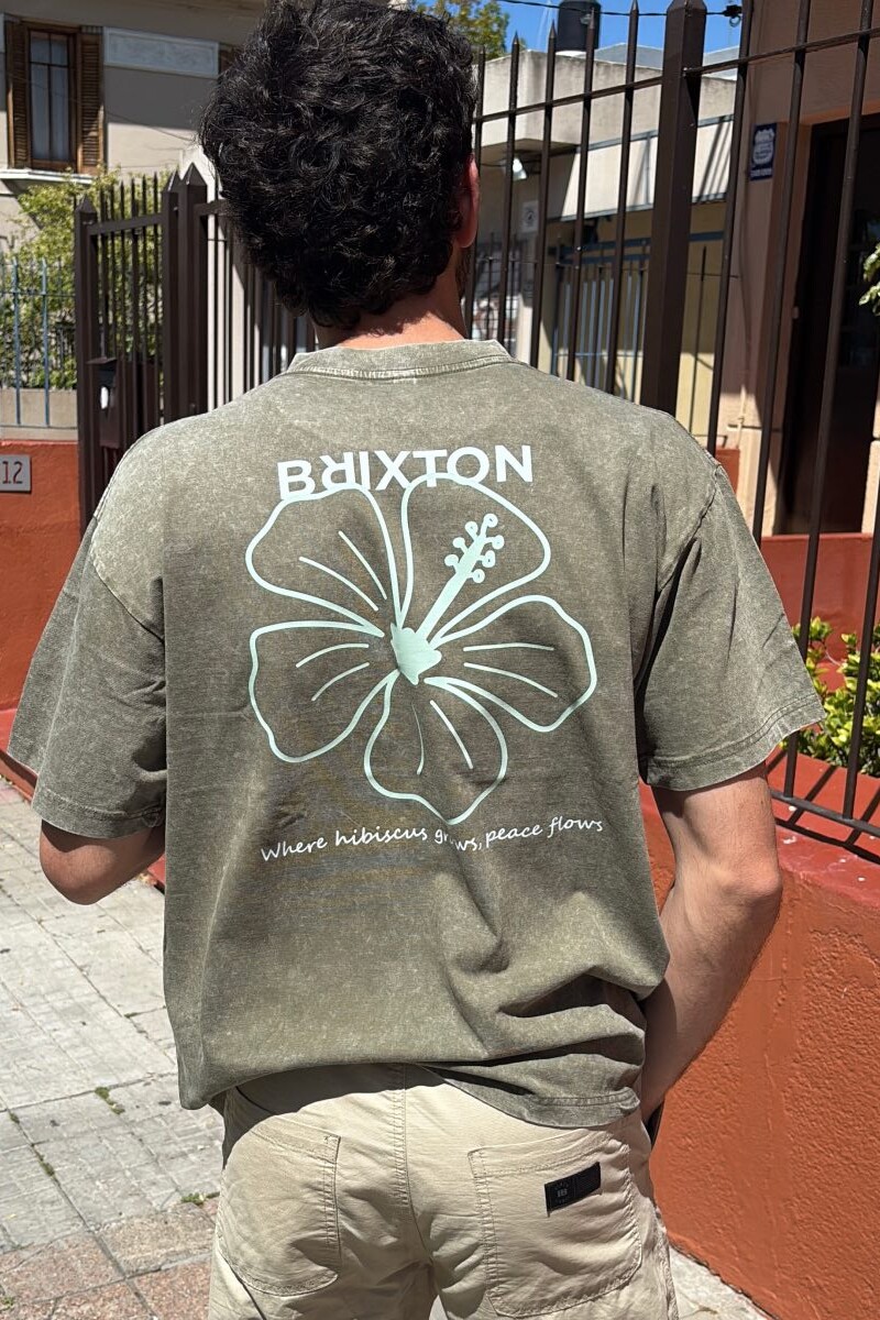 Camiseta Oversize Hibisco Brixton Verde