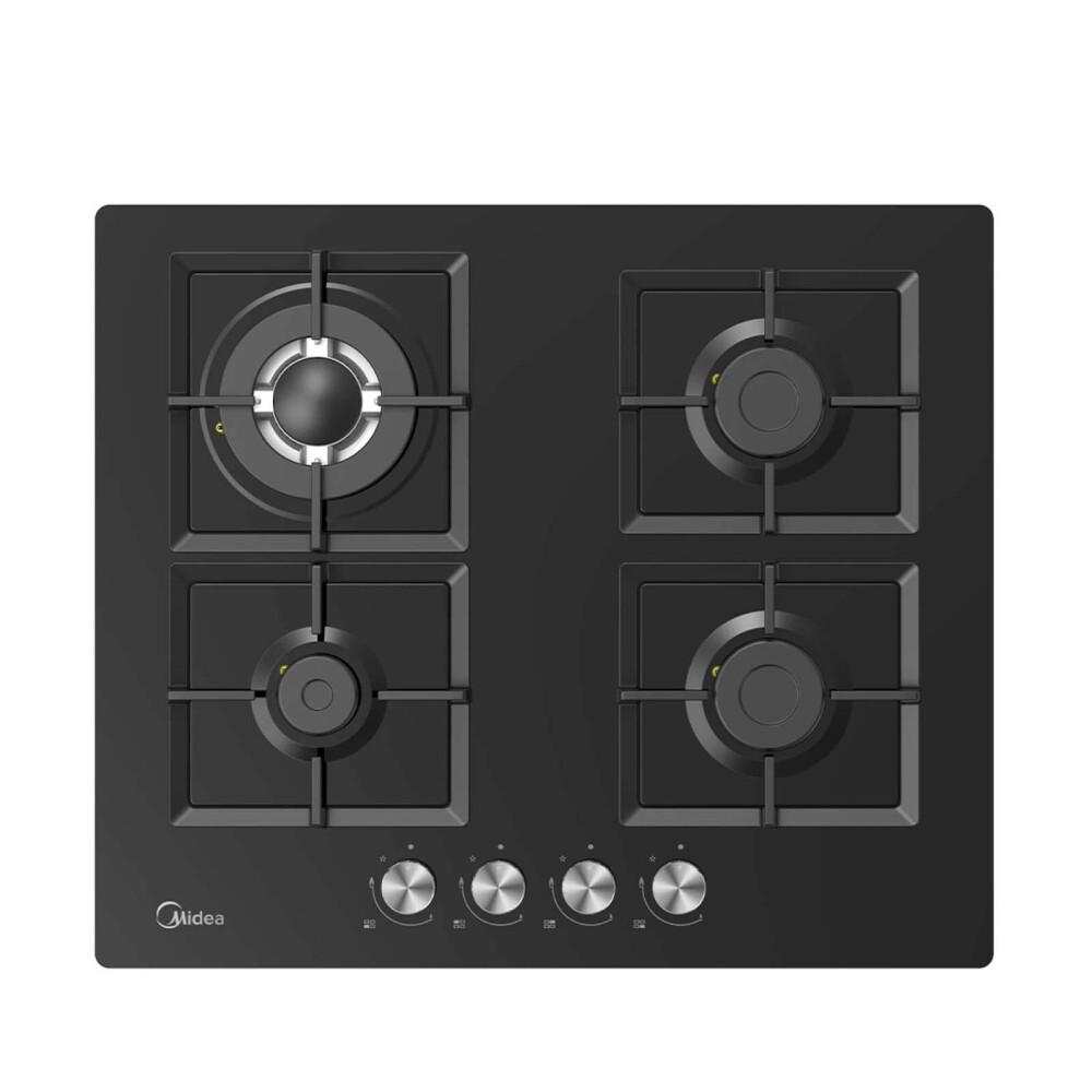 ANAFE VIDRIO 4 HORNALLAS GAS NEGRO MIDEA MG60GK007AH1B