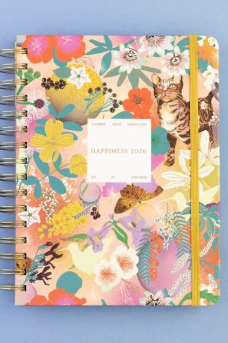 AGENDA MONOBLOCK HAPPIMESS A5 SEMANAL ANILLADA 2026 - PRIMAVERA AGENDA MONOBLOCK HAPPIMESS A5 SEMANAL ANILLADA 2026 - PRIMAVERA