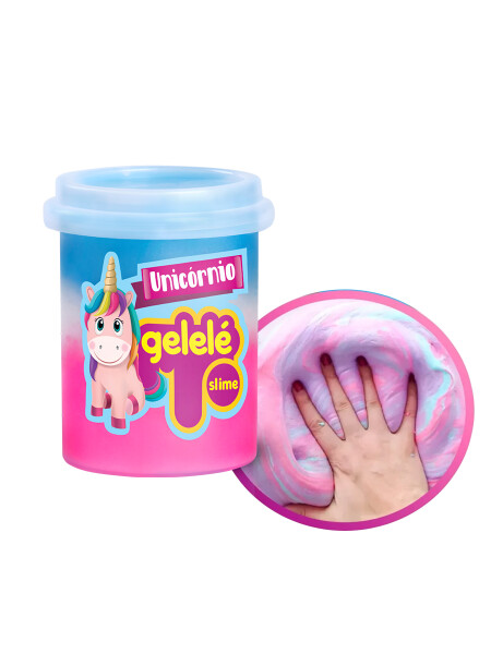 SLIME UNICORNIO COLORIDO CELESTE