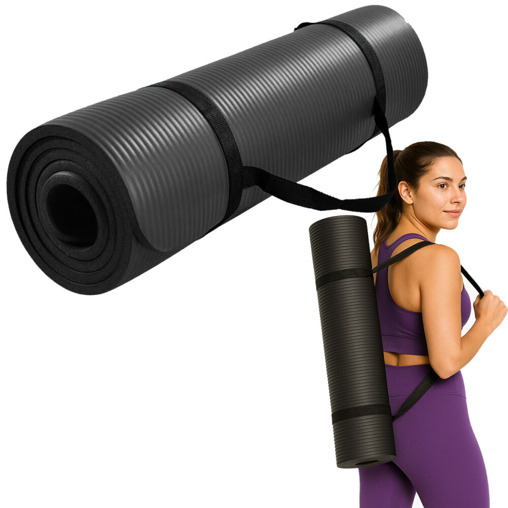 Colchoneta De Yoga Antideslizante 15mm Negro