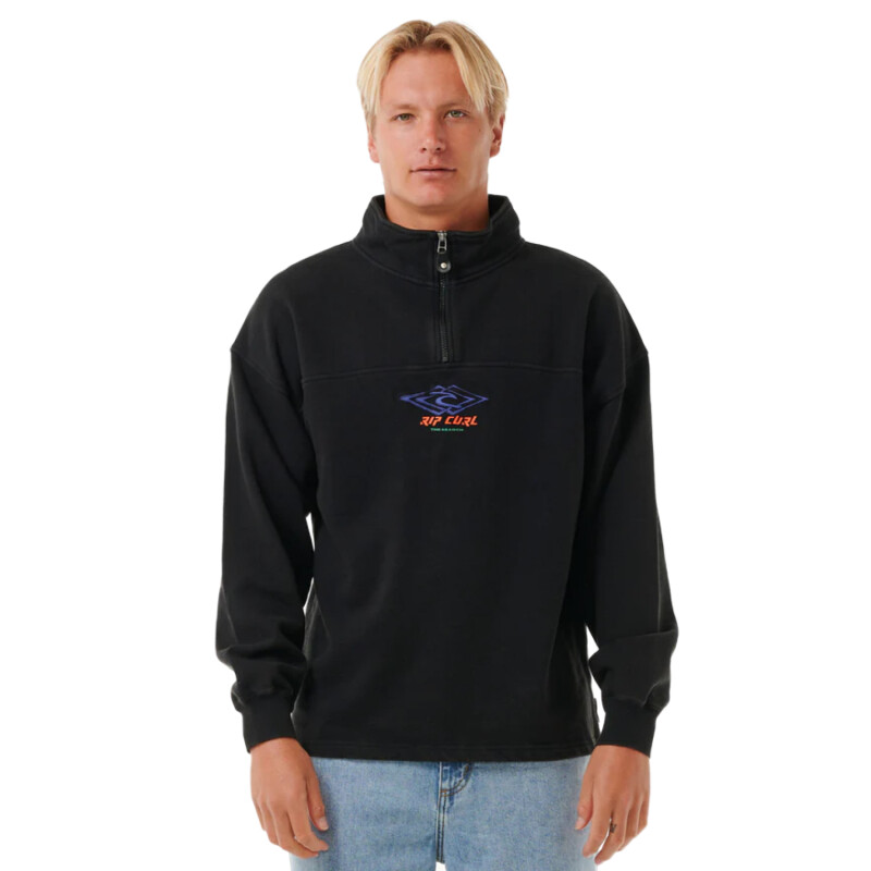 Canguro Quest 1/4 Zip Crew - Negro Canguro Quest 1/4 Zip Crew - Negro