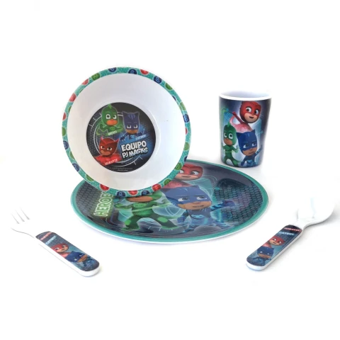 Set de 5 piezas de Melamina - Pj Masks U