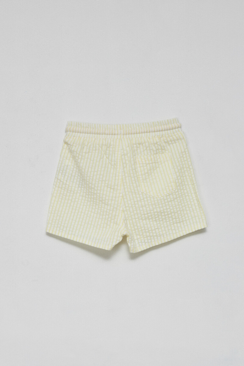 Short casual Rayas amarillo