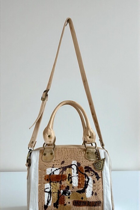 Bolso Kanda Natu Y Crocco Con Arte Bolso Kanda Natu Y Crocco Con Arte