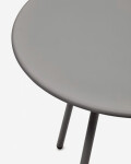 Mesa redonda de exterior Montjoi de acero con acabado gris Ø 70 cm