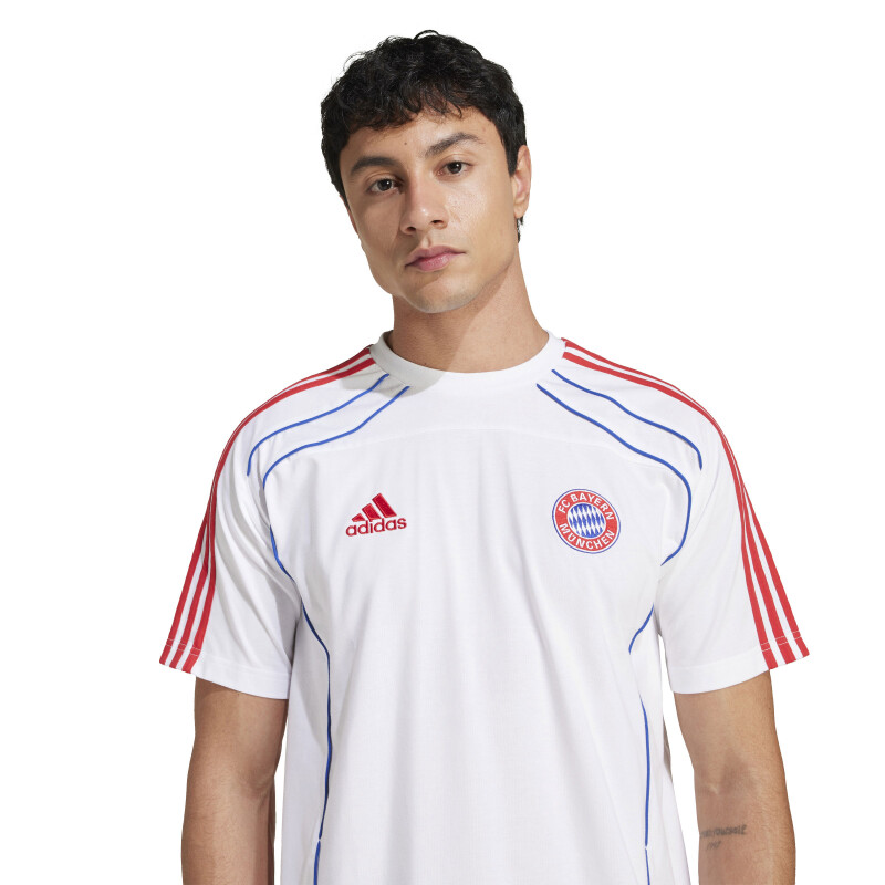 Remera de Hombre Adidas FC Bayern Munich Blanco - Azul - Rojo