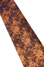 Corbata con pañuelo 8 cm MARRÓN