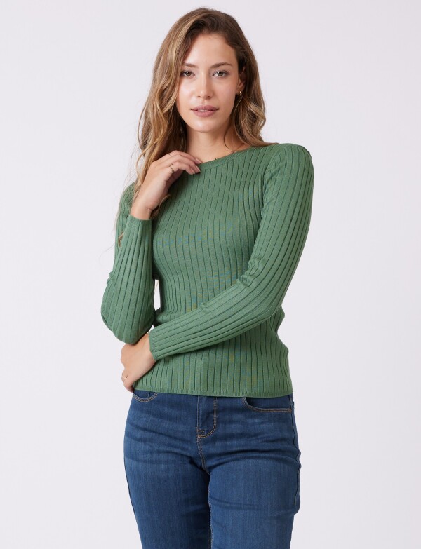 Buzo Punto Rib VERDE