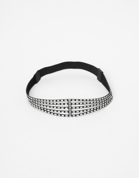 Vinchas Flexibles Halloween Vincha Flexible Con Strass "halloween" - Negro