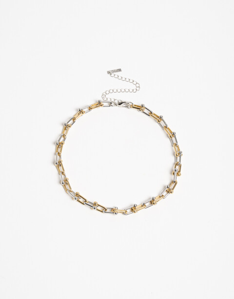 Collares Cortos Metal Collar Corto Metal Biplating - Dorado