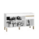 MUEBLE BAJO MESADA SIN TAPA TRES PUERTAS DE 1.50CM SERIE LINE KITS PARANA BLANCO