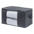 Set Caja Organizadora X2 Ropa Guarda Mantas Frazadas Variante Color Gris
