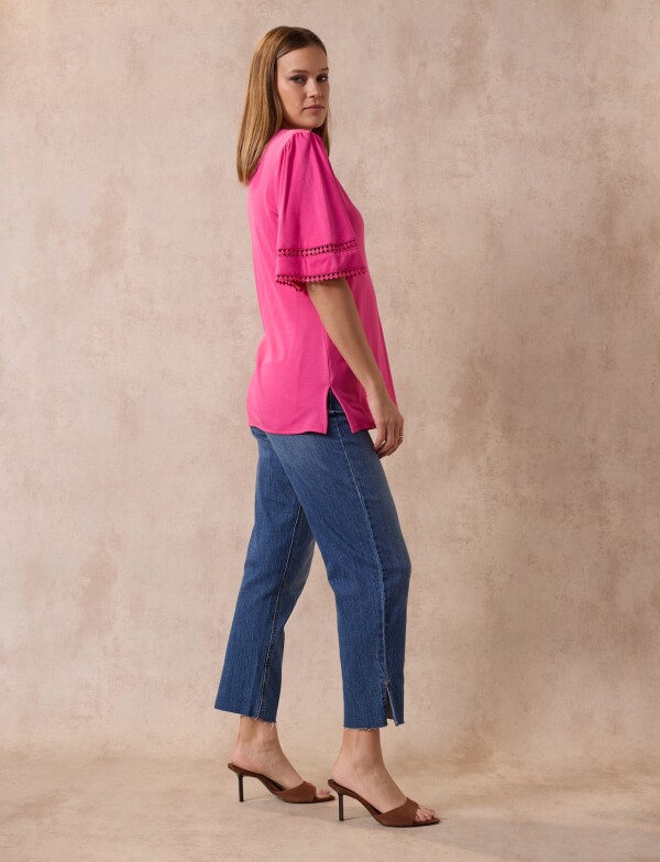 Remera Algodon FUCSIA